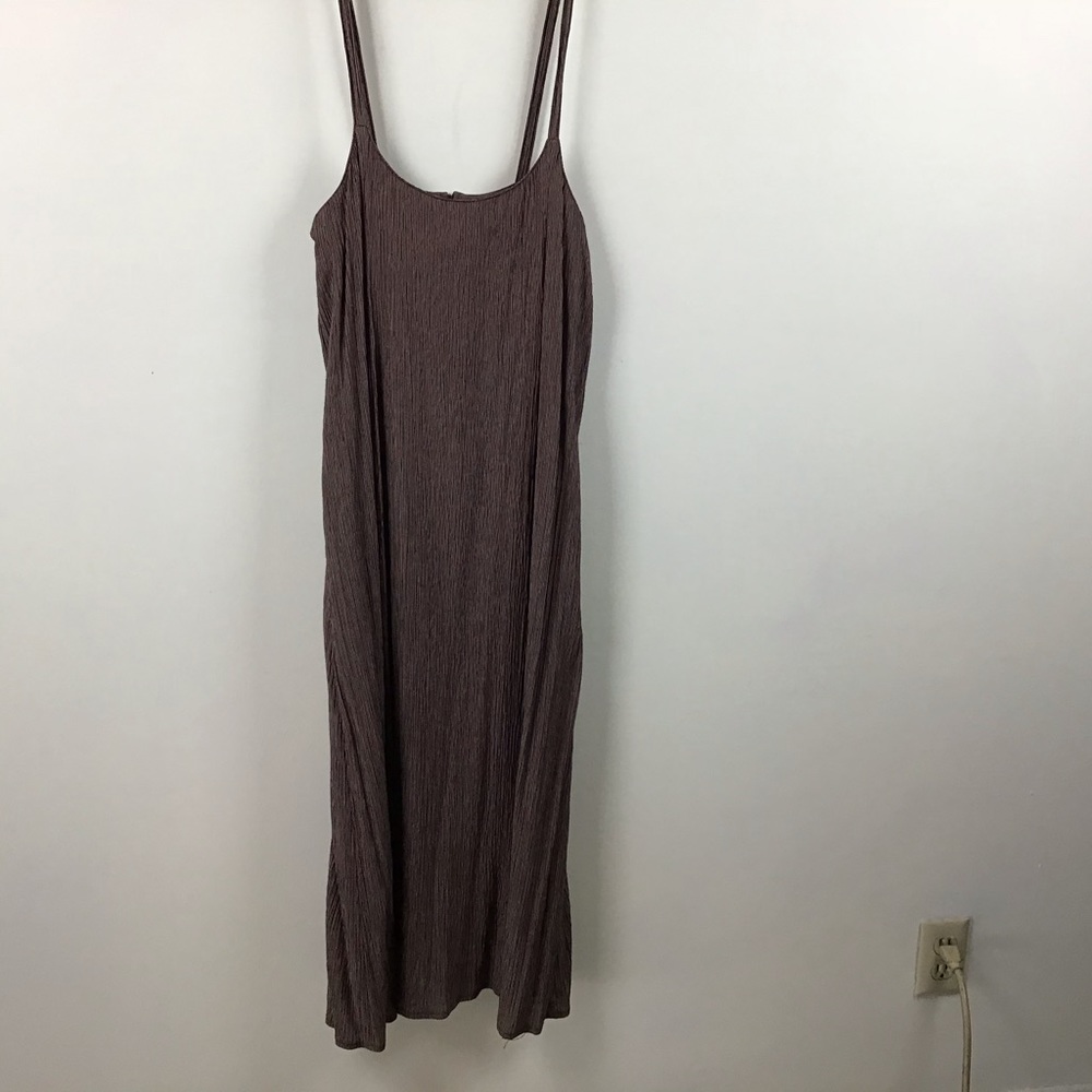 Maxi, made in USA, Brn, Stripe Dress, NWOT.